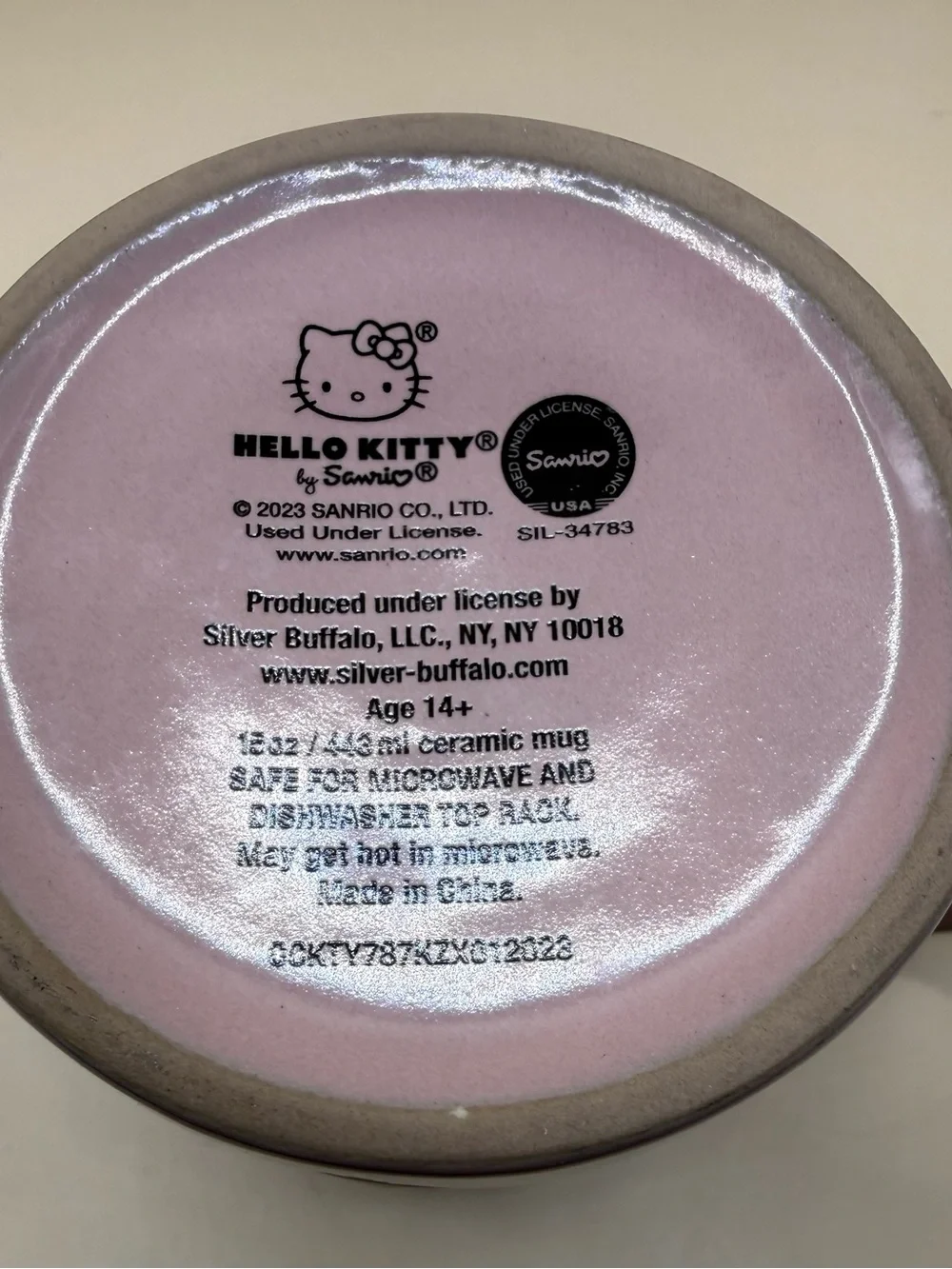 Sanrio Hello Kitty Pink Mug Don't Follow Me I'm Lost Too 15 oz 2023